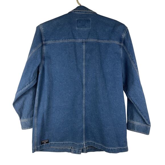 Vintage 90s Ralph Lauren Jeans Co Denim Chore Barn Workwear Jacket Women's Large - Picture 2 of 12